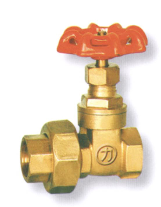 Inside screwed single union brass gate valve  (pressure casting)