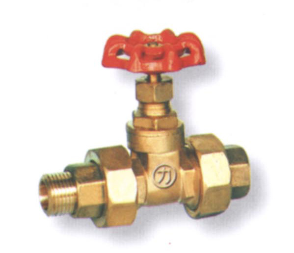 Inside and Outside screwed double unions brass gate valve (pressure casting)